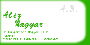 aliz magyar business card